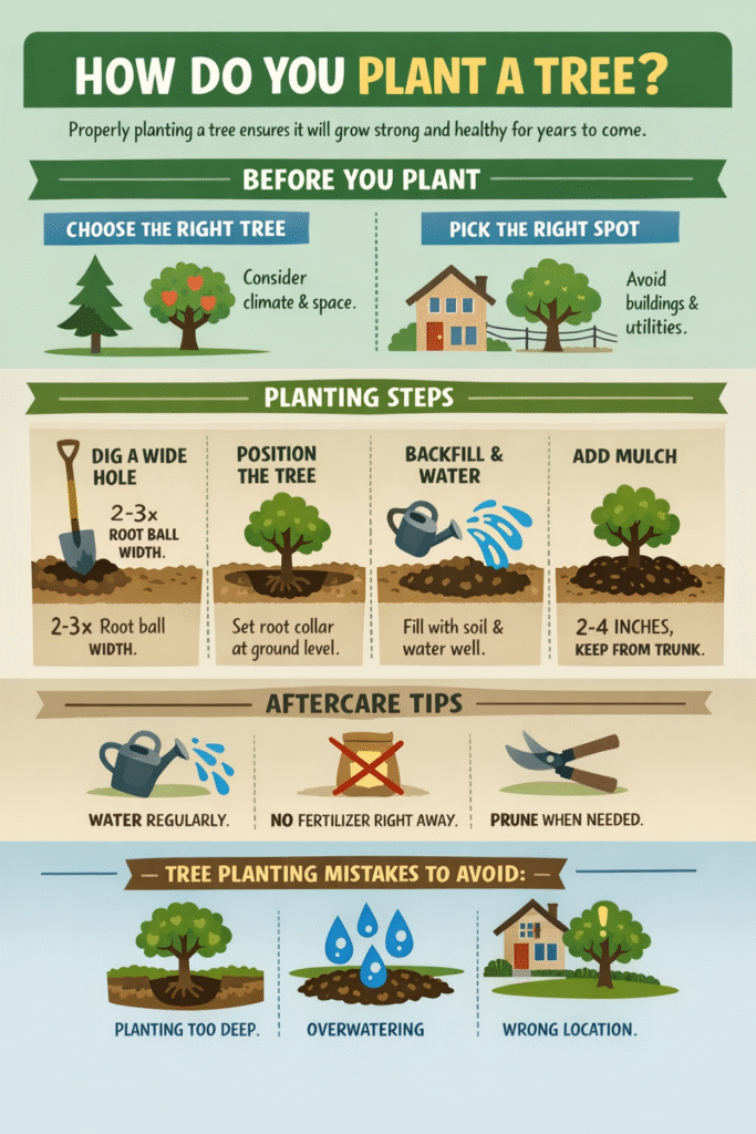 Infographic for How to Plant a Tree