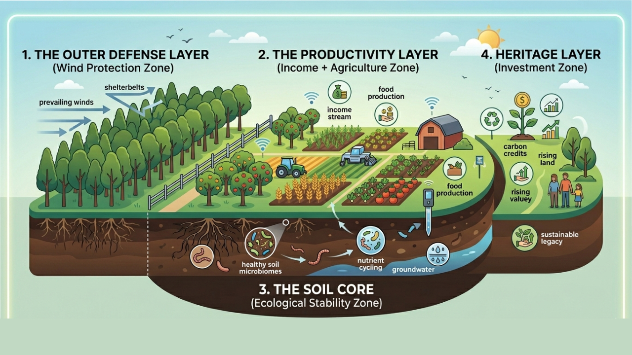 A diagram showing how smart plantation works